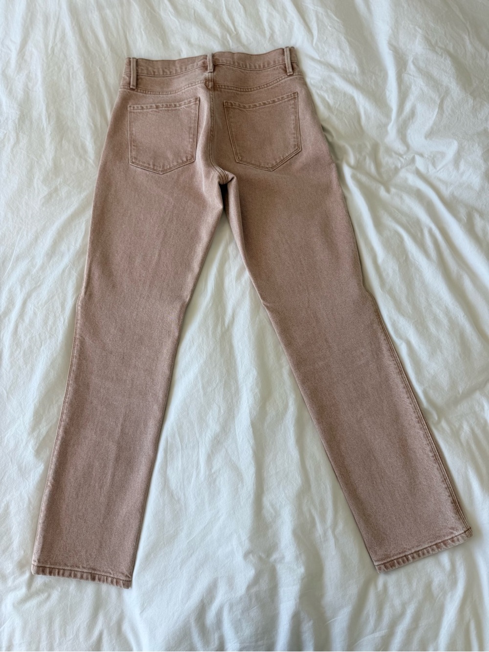 FRAME Le Sylvie Slender Straight High Rise Straight Leg Jeans Size 26 Sand Beige - Picture 7 of 8
